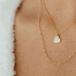 golden mae Heart Chain Necklace